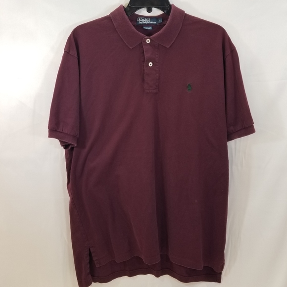 Polo Ralph Lauren Maroon Polo Shirt Large - Picture 10 of 13